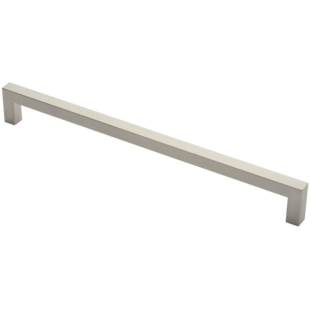 Loops Square Mitred Door Pull Handle 469 x 19mm 450mm Fixing Centres Satin Steel in Metallics