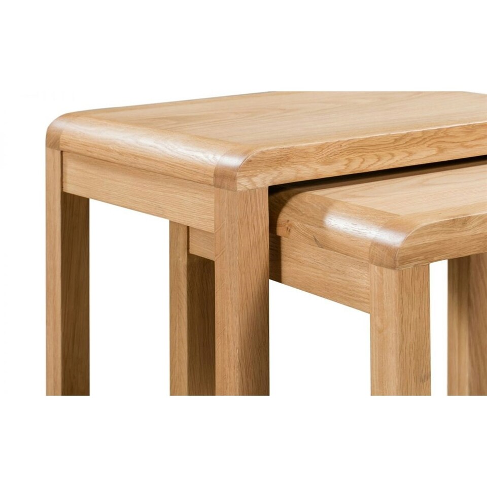 image 1 of Classic Stylish Curve Nest of Tables Brown
