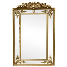 Interiors by Premier Neoclassical Bevelled Wall Mirror with Gold Finish, Decorative Mirror with Ornate Frame, Statement Mirror Gold