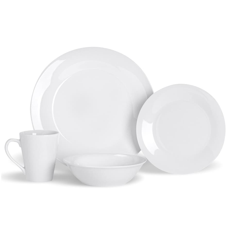 image 1 of Argon Tableware 16 Piece Classic White Dinner Set