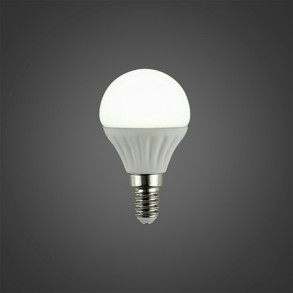 image 1 of ValueLights 6 Pack E14 White Plastic Golfball LED 4W Cool White 6500K 400lm Light Bulb
