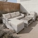 image 2 of Trapani 4 Piece Garden Patio Furniture Set Corner Sofa Table Chair Cushions
