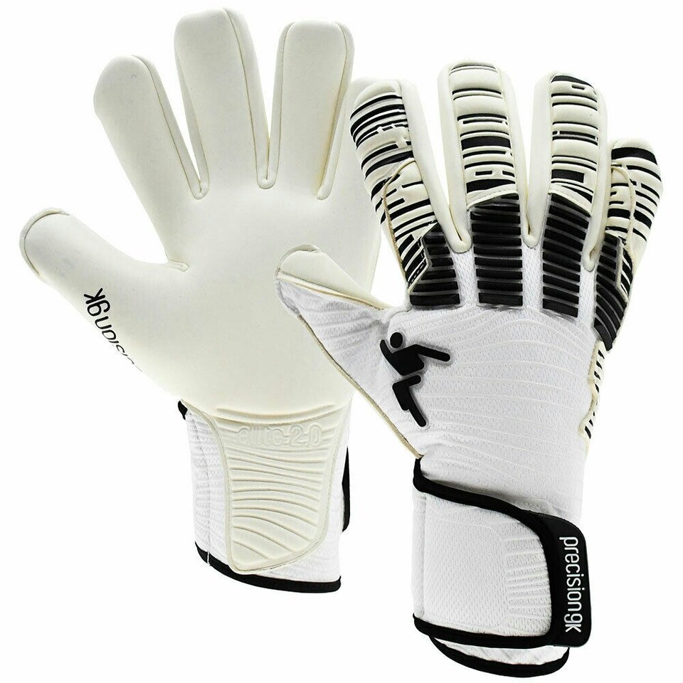 image 1 of Precision Unisex Adult Elite 2.0 Giga Goalkeeper Gloves - White/Black - 9.5
