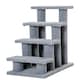 image 1 of PawHut Dog Steps for Bed 4 Step Pet Stairs for Sofa Dog Cat Climb Ladder Grey