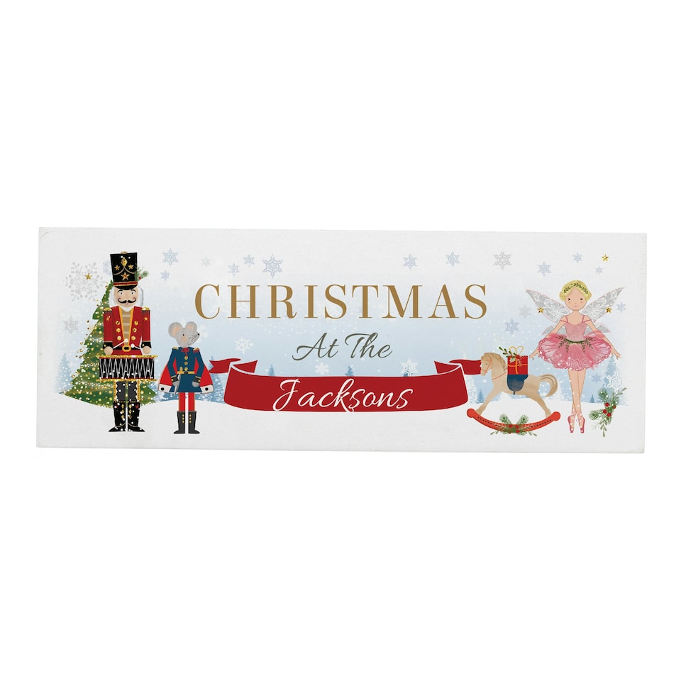 image 1 of Personalised Nutcracker Wooden Mantel Decoration