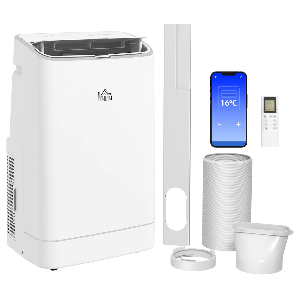 image 1 of HOMCOM 14,000 BTU Mobile Air Conditioner with WiFi Smart App