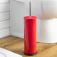 image 7 of Harbour Housewares Round Toilet Brush & Bin Set - Red | Red | Red