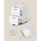 image 2 of Two-Drawer Mobile File Cabinet with Wheels, Compact Printer Stand Storage, White