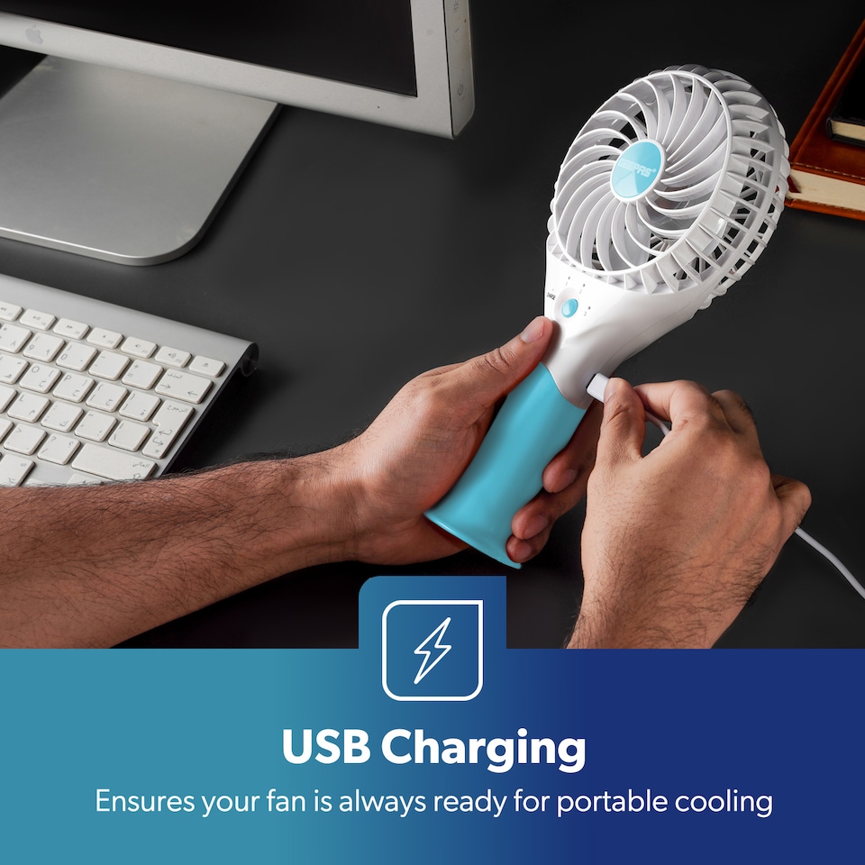 image 1 of GEEPAS Rechargeable Mini Fan Pack of 2