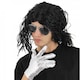 image 1 of Wet Look 80's King of Pop Wig Black | One Size