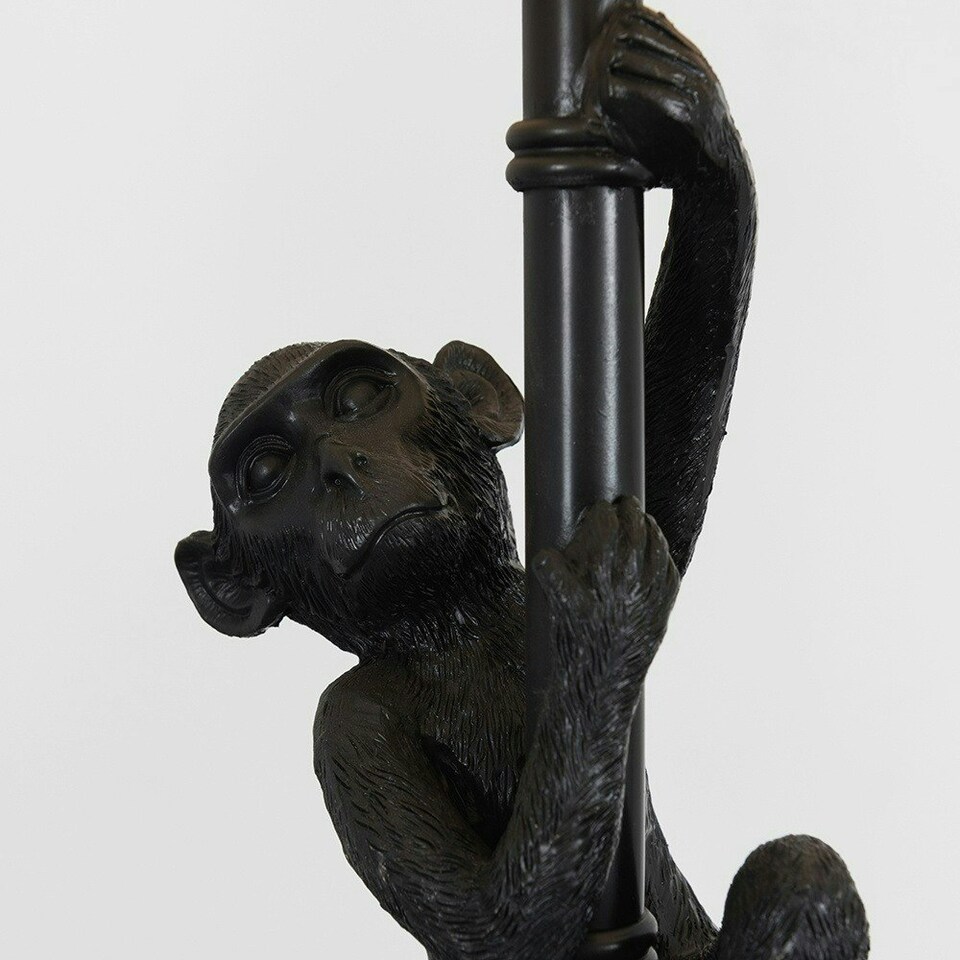 image 1 of ValueLights Hanging Monkey Animal Quirky Modern Black Floor Lamp Base