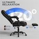 image 6 of Yaheetech Height-Adjustable Computer Chair Black