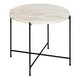 image 1 of Avila Side Table with White Marble Top 52x40cm