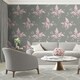 image 2 of Belgravia Phoebe Floral Wallpaper - Pink/Grey - 10m x 53cm Pink