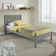 image 1 of Corona Solid Pine Single Bedstead - Antique Wax or Grey Wax Finish with Solid Wood Slats | Grey | Grey | Single | 1