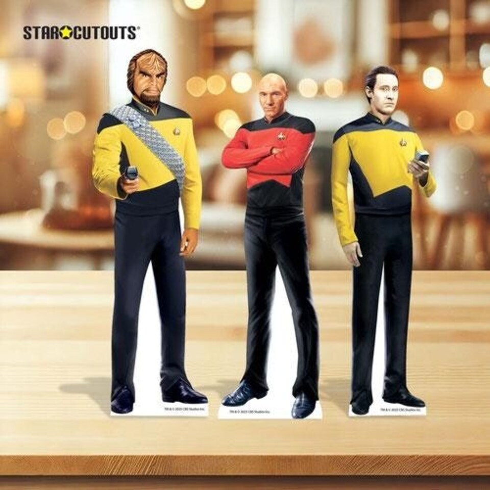image 1 of Star Trek Next Generation Table Top Cardboard Cutouts - Pack of 3