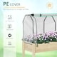 image 4 of Outsunny Raised Garden Bed with PE Cover Patio Elevated Wood Planter Box