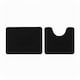 image 1 of 2 Piece Box Design Bath Mat Set Soft Absorbent Non-Slip Bathroom Mats | Black