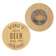 image 6 of Personalised Free Text Bamboo Bottle Opener Coaster