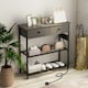 image 8 of COSTWAY Entryway Narrow Console Table w/Charging Station Brown