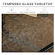 image 4 of Outsunny Square Patio Table, Tempered Glass Top Garden Dining Table