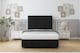 image 1 of Sloomy Manhattan Black Plush Divan Bed With Mattress 2 Drawers Same Side With 54" Floor Standing Headboard 2'6 Small Single | Black | Black | Small Single | 1