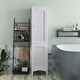 image 4 of COSTWAY 5-Tier Bathroom Tall Cabinet Storage Organizer Cupboard White