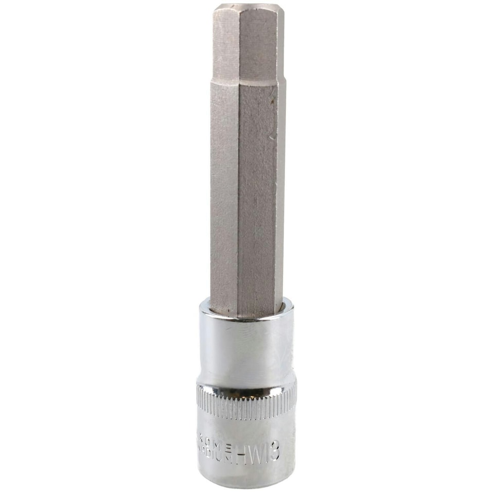 image 1 of 13mm Hex Allen Key Long Bit Internal Socket Metric 1/2" Drive 100mm Length Cr-V