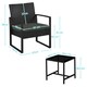 image 3 of Yaheetech 3-Piece Patio Set Rattan Chairs & Table Black/Grey