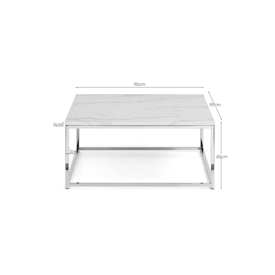 image 1 of Scala White Marble Top Coffee Table