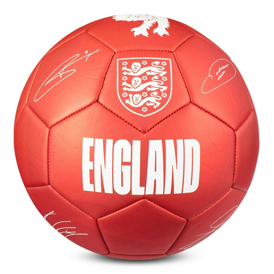 image 1 of England FA Size 5 Phantom Signature Football - Red | Multi