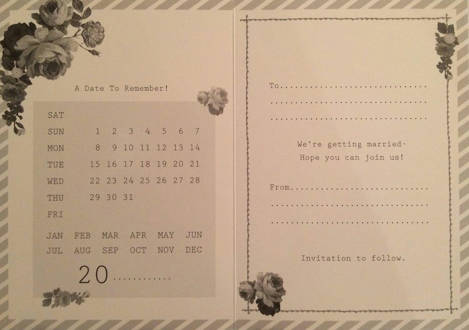 image 1 of Save the Date Wedding Cards 8 Pack Loves Birds Range Cards