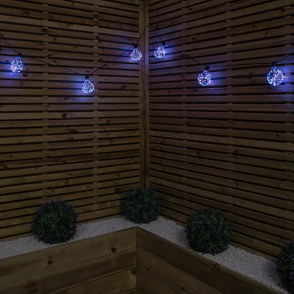 image 1 of 9.5m Set of 20 Connectable Galaxy Festoon Firefly String Lights with Multi-Coloured LEDs