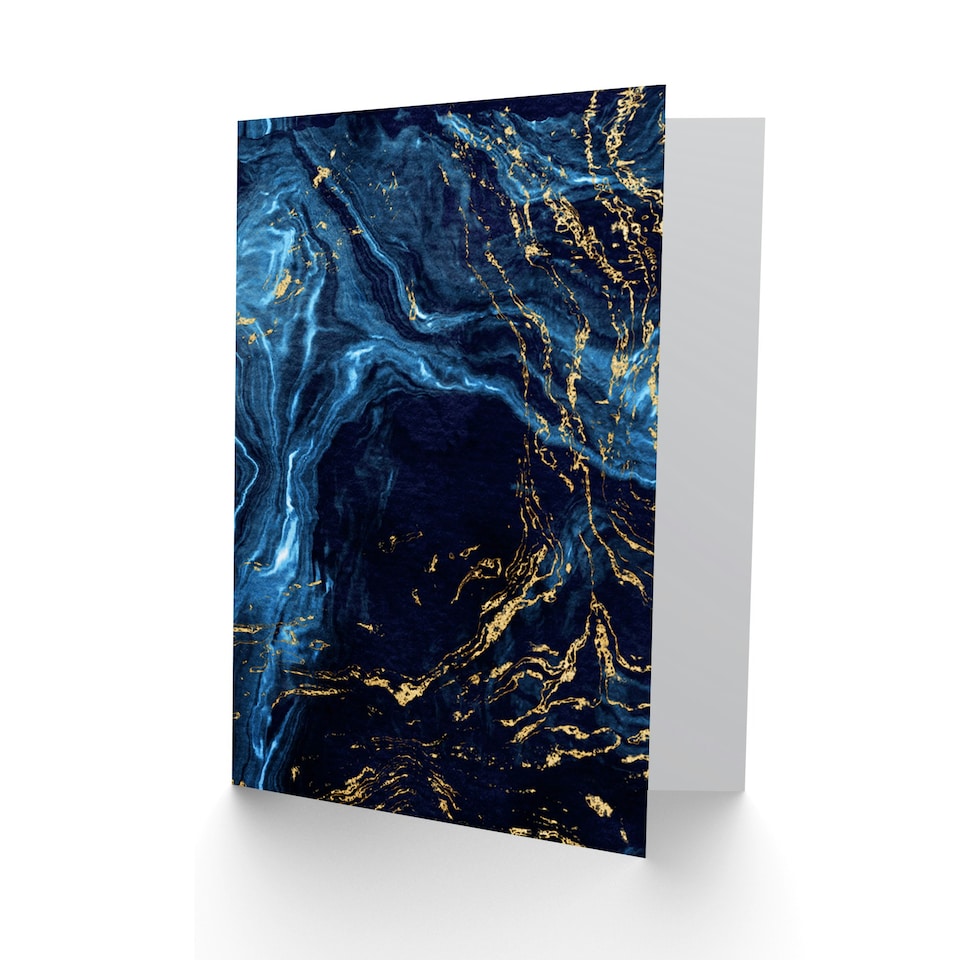 image 1 of Abstract Dark Gold Water Art Blank Just to Say Card