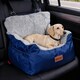 image 10 of Skylos Dog Car Seat Bed Pet Booster Travel Carrier with Safety Leash | Blue | Blue | 1
