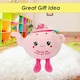 image 3 of Teapot Soft Toy Cute Plushie Huggable Cuddly Stuffed Toy 25cm Pink
