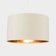 image 2 of ValueLights Large Modern Beige And Gold Pendant Ceiling Light Shade