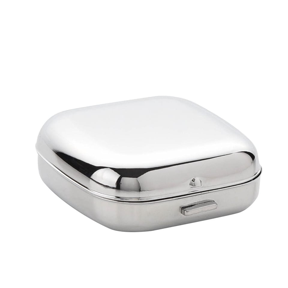 image 1 of Widdop Gifts Silver Fold Up Travel Alarm Clock