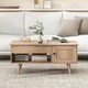 image 3 of COSTWAY Lift Top Coffee Table w/Hidden Compartment Natural N/A