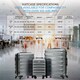 image 4 of Flight Knight 29" Extra Large Suitcase – 20kg Capacity Hard Shell Check-In Luggage with 4 Wheels  100+ Airlines Approved: Ryanair, EasyJet, Jet2, Wizz Air, BA Silver | Silver Gloss | Large