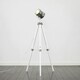 image 3 of ValueLights White And Chrome Industrial Studio Style Adjustable Spotlight Tripod Floor Lamp