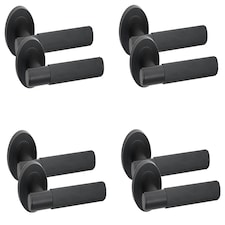 Golden Grace 4 Pairs Knurled T-Bar Door Handles in Matt Black Finish Black