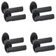 image 1 of Golden Grace 4 Pairs Knurled T-Bar Door Handles in Matt Black Finish Black