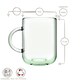 image 3 of Pasabahce Aware Iconic Recycled Glass Mugs - 330ml - Green - Pack of 12