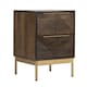image 4 of Zaine Carving 2 Drawer Bedside Table - Mango Wood - L38 x W38 x H54 cm - Dark Finish