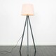 image 2 of ValueLights Modern Grey Wood Tripod Design Floor Lamp With Pink Shade