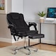 image 7 of Neo Office Chair Brown Faux Leather with Massage Function & Footrest | Black