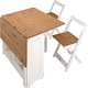 image 8 of Santos Butterfly Folding Space Saving Dining Set Blue