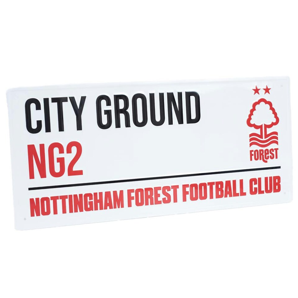 image 1 of Nottingham Forest FC City Ground Street Sign - White/Red/Black - One Size