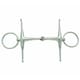 image 2 of Korsteel Stainless Steel Jointed Fulmer Snaffle Bit - Silver - 5in